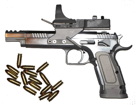 IPSC Open Pistole Tanfoglio Modell Eric, Kaliber .38 Super Auto