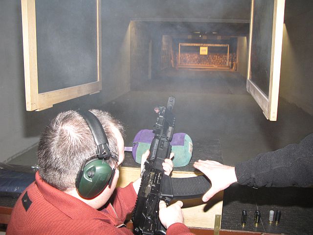 Andreas mit Pulverdampf
