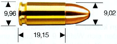 Pistolen-Patrone 9 mm Luger